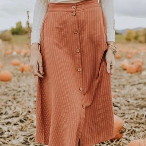 Roolee Presley Button Down Midi skirt